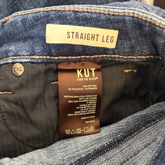 KUT from the Kloth straight leg jeans , sz : 6 - Picture 8 of 9